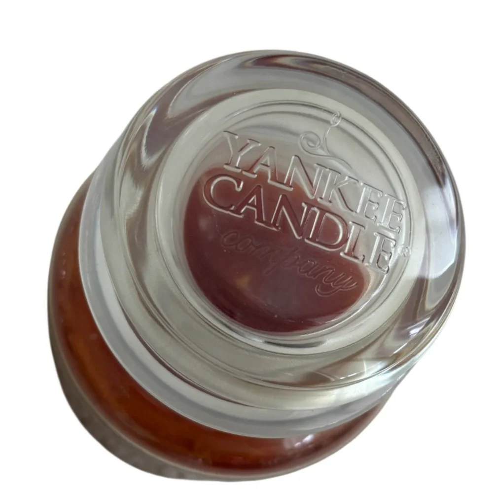 Yankee Candle Jar Mom’s Apple Pie Rare Vintage Black Band Orange 14.5 Oz